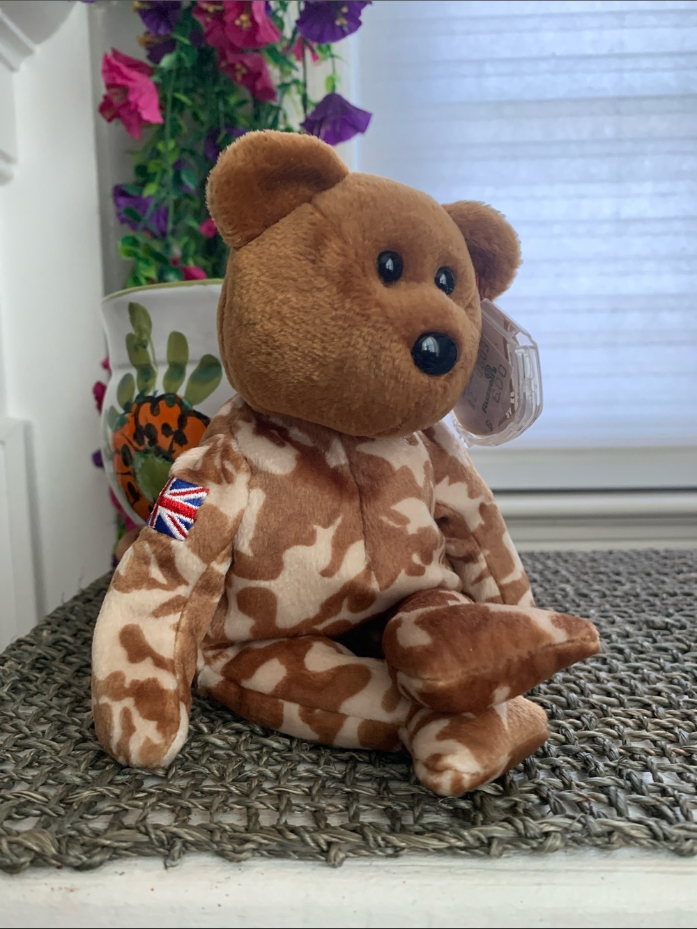 Ty NWT 2003 “Hero” Military Soldier Britain Camo Beanie Baby